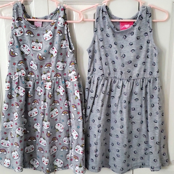 Bundle of 2 tank dresses, girls size 5/6 - Picture 1 of 4